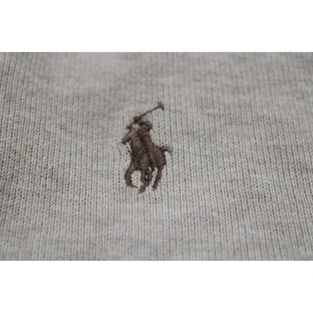 Polo Ralph Lauren Sweater Mens 2XL Beige Quarter Zip Mock Neck Knit Pullover